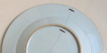 Early Qing Plate With Rivets